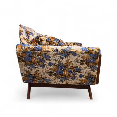  E L Rowe Sons Adrian Pearsall Style Rowe Mid Century Walnut Gondola Sofa