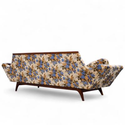  E L Rowe Sons Adrian Pearsall Style Rowe Mid Century Walnut Gondola Sofa