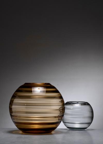  EDA Glasbruk Pair of glass vases