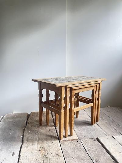  EG Kvalitetsmobel Henning Kj rnulf Set of Three Oak Nesting Tables for EG Kvalitets Denmark 1960s