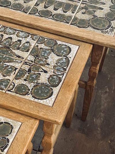  EG Kvalitetsmobel Henning Kj rnulf Set of Three Oak Nesting Tables for EG Kvalitets Denmark 1960s