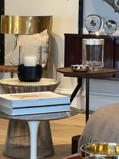  ELDVARM EMMA CANDLE HOLDER IN BLACK WITH BLACK DETAIL