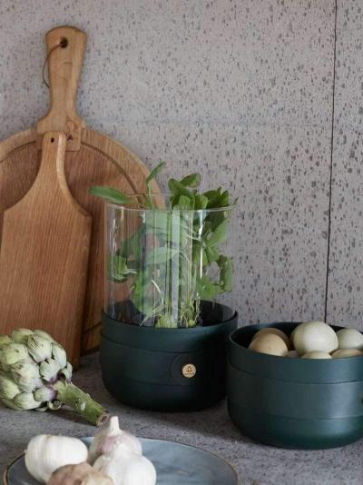  ELDVARM EMMA CANDLE HOLDER IN GLASS AND STEEL