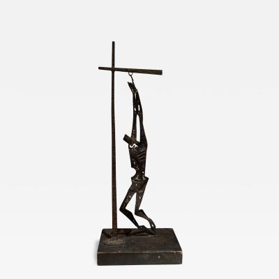  EMAUS 1970s Tortured Metal Sculpture Savior of Auschwitz by Emaus Mexico