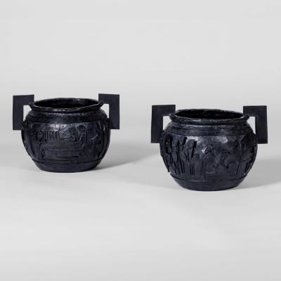  EMM E PARIZOT Party and Triumph Vases