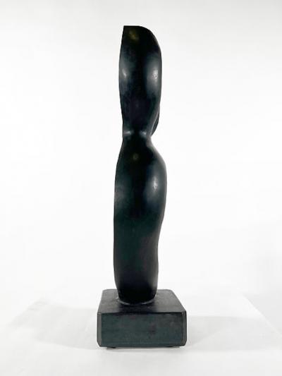  EVELYNE BRADER FRANK Amadea Swiss Modern Black Basalt Marble Abstract Sculpture