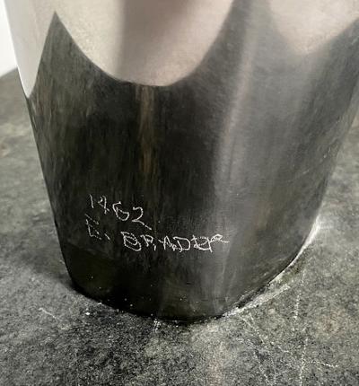  EVELYNE BRADER FRANK Angel Swiss Modern Stainless Steel On Marble Sculpture Evelyne Brader Frank