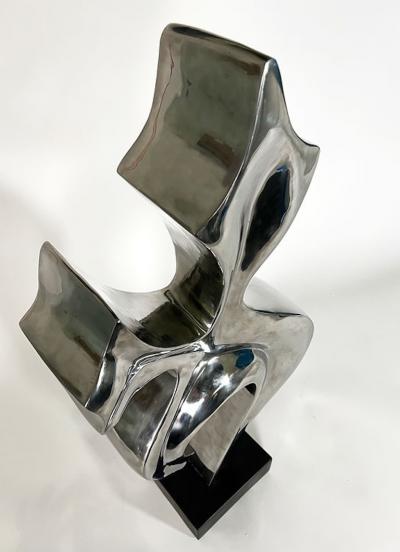  EVELYNE BRADER FRANK Joy Swiss Modern Stainless Steel Abstract Sculpture Evelyne Brader Frank