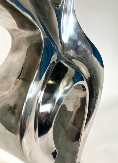  EVELYNE BRADER FRANK Joy Swiss Modern Stainless Steel Abstract Sculpture Evelyne Brader Frank