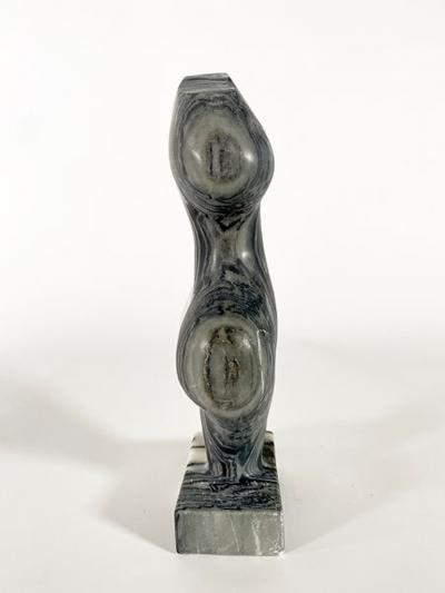  EVELYNE BRADER FRANK Mini 89 Swiss Modern Zebra Marble Abstract Sculpture Evelyne Brader Frank