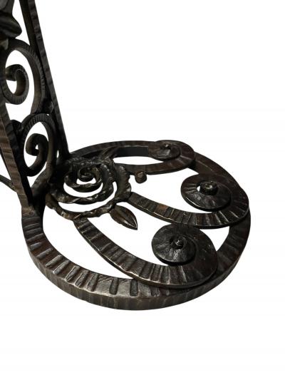  Edgar Brandt 1930s Wrought iron table lamp attributed to Edgar Brandt