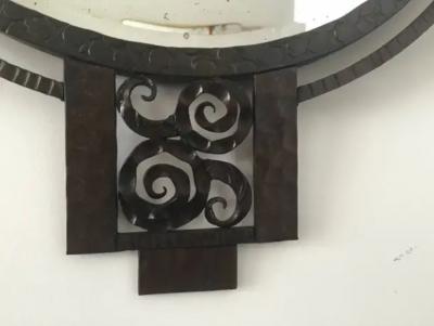  Edgar Brandt Edgar Brandt Wrought Iron Mirror