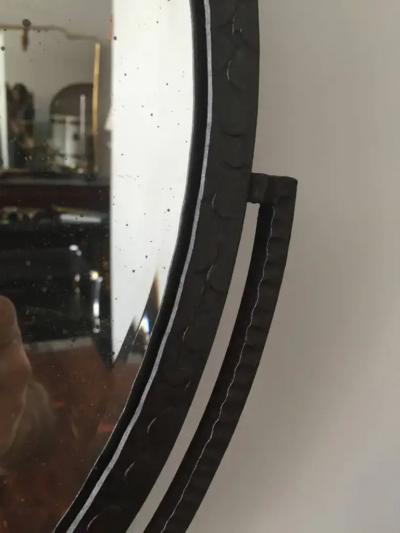  Edgar Brandt Edgar Brandt Wrought Iron Mirror