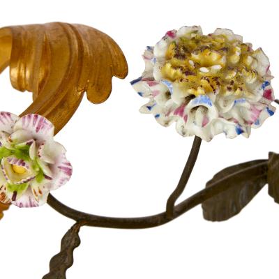  Edme Samson et Cie A pair of large Louis XV style gilt bronze and Samson porcelain candelabra