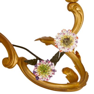  Edme Samson et Cie A pair of large Louis XV style gilt bronze and Samson porcelain candelabra