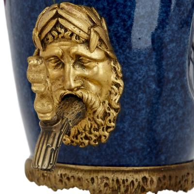  Edme Samson et Cie Meissen style porcelain and gilt bronze table fountain by Samson