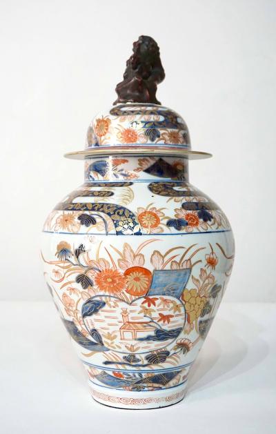 Edme Samson et Cie Samson Edo Imari Porcelain Covered Jar or Vase Paris circa 1880