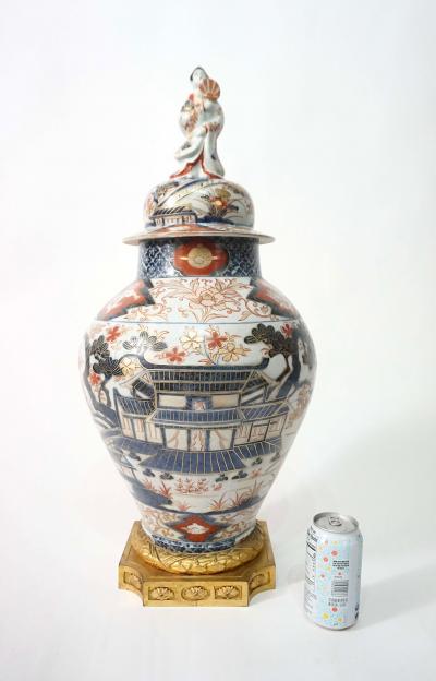  Edme Samson et Cie Samson Porcelain Imari Temple Jar on Ormolu Bronze Base circa 1850