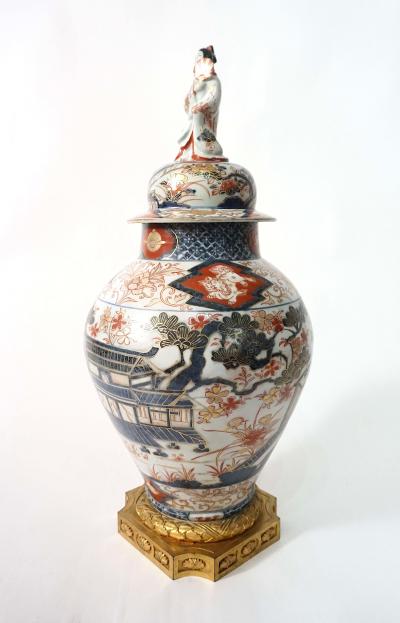  Edme Samson et Cie Samson Porcelain Imari Temple Jar on Ormolu Bronze Base circa 1850