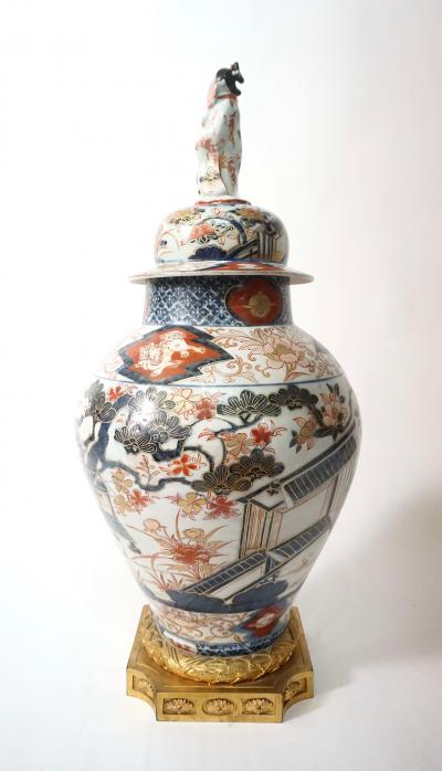  Edme Samson et Cie Samson Porcelain Imari Temple Jar on Ormolu Bronze Base circa 1850