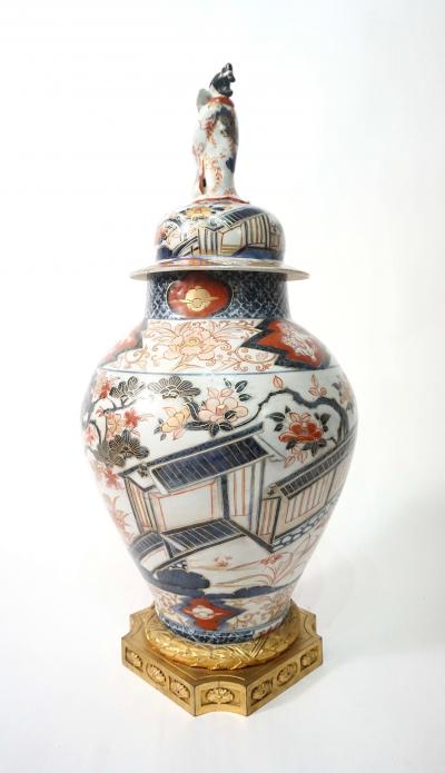  Edme Samson et Cie Samson Porcelain Imari Temple Jar on Ormolu Bronze Base circa 1850
