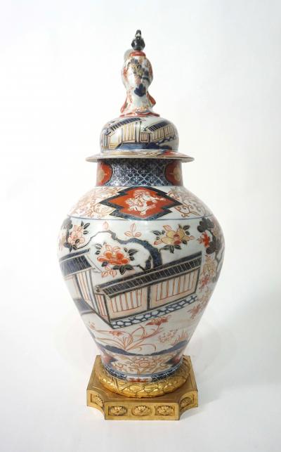  Edme Samson et Cie Samson Porcelain Imari Temple Jar on Ormolu Bronze Base circa 1850