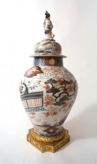  Edme Samson et Cie Samson Porcelain Imari Temple Jar on Ormolu Bronze Base circa 1850