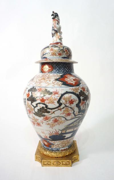  Edme Samson et Cie Samson Porcelain Imari Temple Jar on Ormolu Bronze Base circa 1850