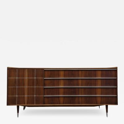  Edmond J Spence Edmond Spence Mid Century Credenza Sideboard with Inlay