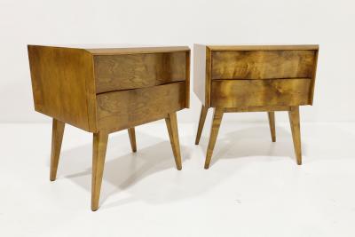  Edmond J Spence Edmond Spence Wavy Front Nightstands in Birch