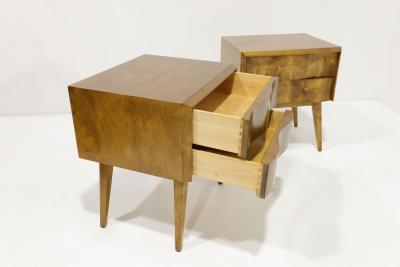  Edmond J Spence Edmond Spence Wavy Front Nightstands in Birch