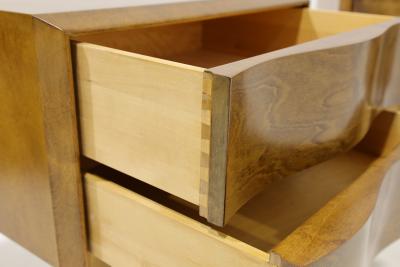  Edmond J Spence Edmond Spence Wavy Front Nightstands in Birch