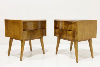  Edmond J Spence Edmond Spence Wavy Front Nightstands in Birch