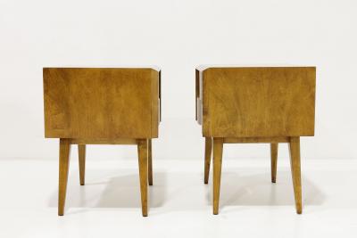  Edmond J Spence Edmond Spence Wavy Front Nightstands in Birch