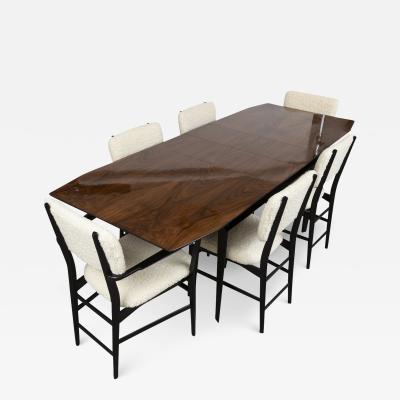  Edmondo Palutari Italian Mid Century Dassi Dining Table With Six Chairs By Edmondo Palutari