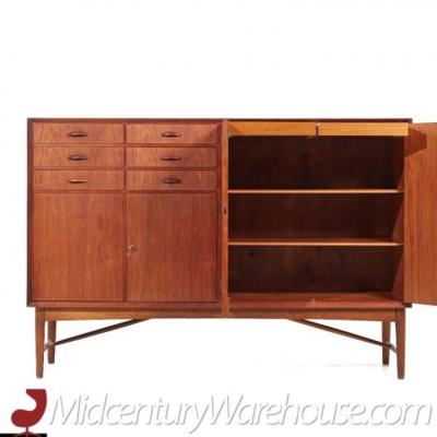  Edvard Valentinsen Edvard Valentinsen Mid Century Danish Teak Tall Credenza