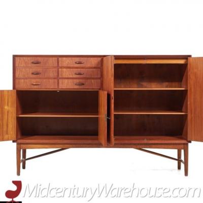  Edvard Valentinsen Edvard Valentinsen Mid Century Danish Teak Tall Credenza