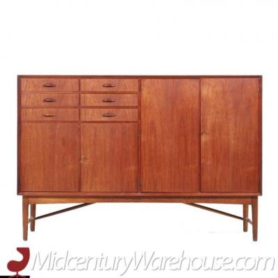  Edvard Valentinsen Edvard Valentinsen Mid Century Danish Teak Tall Credenza