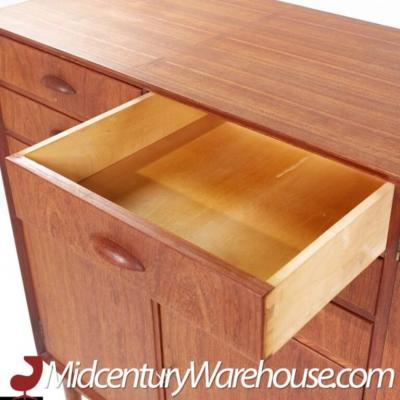  Edvard Valentinsen Edvard Valentinsen Mid Century Danish Teak Tall Credenza