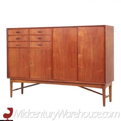  Edvard Valentinsen Edvard Valentinsen Mid Century Danish Teak Tall Credenza