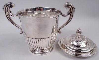  Edward Barnard Sons English Victorian Neoclassical Britannia Silver Trophy Cup 1896