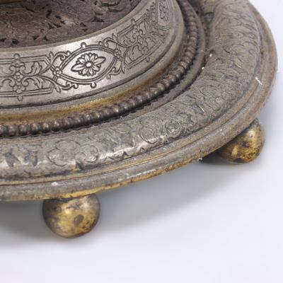  Edward F Caldwell Co Caldwell Lighting An Antique Silver and Bronze Floor Lamp by E F Caldwell early 20th C 