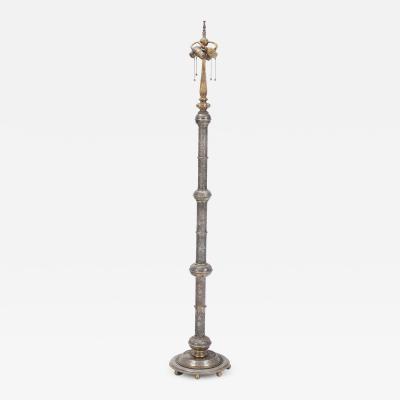  Edward F Caldwell Co Caldwell Lighting An Antique Silver and Bronze Floor Lamp by E F Caldwell early 20th C 