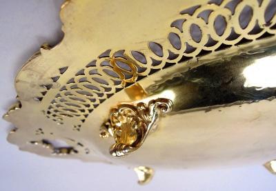  Edward F Caldwell Co Caldwell Lighting Fancy American Victorian Classical Gilt Sterling Silver Cake Plate