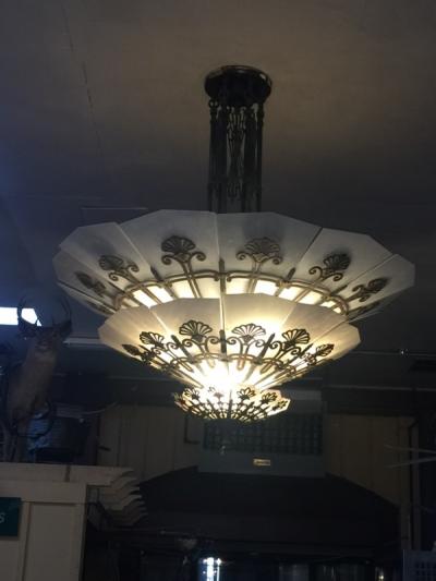  Edward F Caldwell Co Caldwell Lighting MONUMENTAL ART DECO TRIPLE TIER CHANDELIER