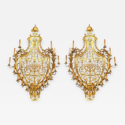  Edward F Caldwell Co Caldwell Lighting Pair of Caldwell French Empire Style Ormolu Wall Sconces