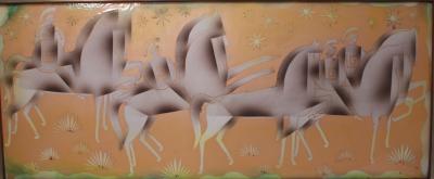  Edward Winter Enamel Wall Panel by Edward Winter Romans on Horses 