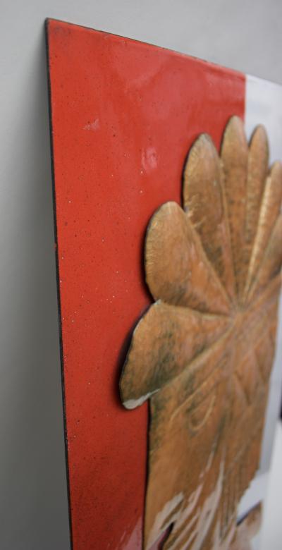  Edward Winter Enamel Wall Panel by H Edward Winter