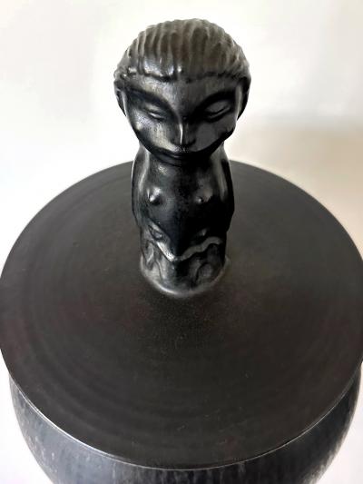  Edwin Mary Scheier Large Early Glazed and Sculpted Ceramic Vessel by Mary and Edwin Scheier