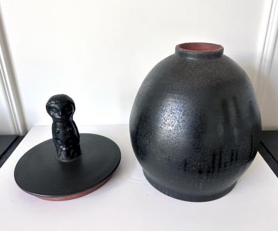  Edwin Mary Scheier Large Early Glazed and Sculpted Ceramic Vessel by Mary and Edwin Scheier